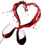 heart with fine wines