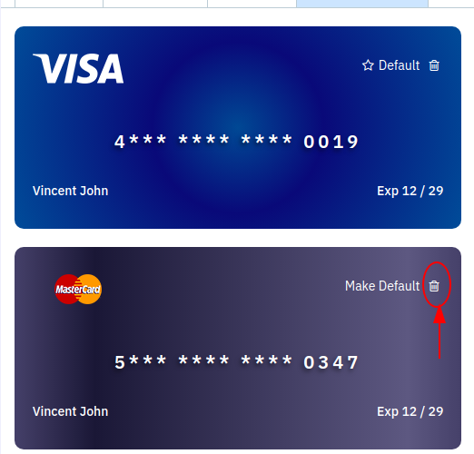 How To Delete/Remove Credit Card?