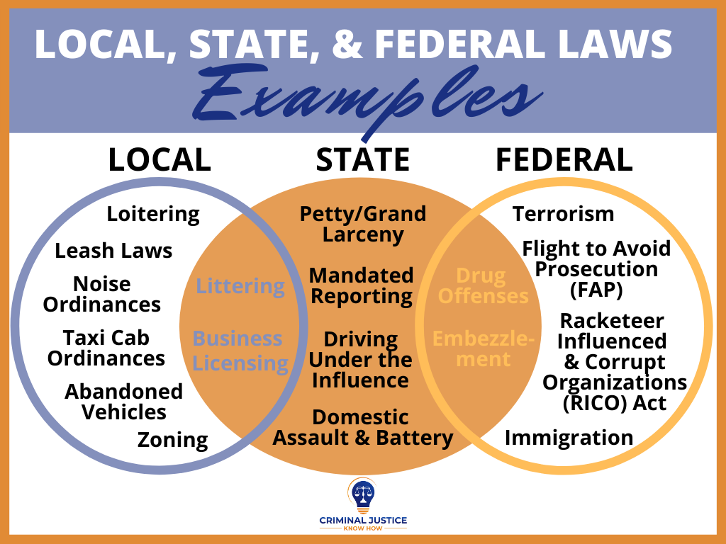 Examples of Local, State, and Federal Laws