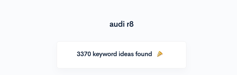 How LowFruits generates 3370 keyword ideas
