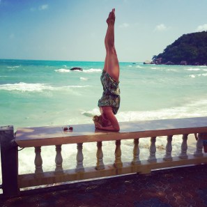 handstands, yoga