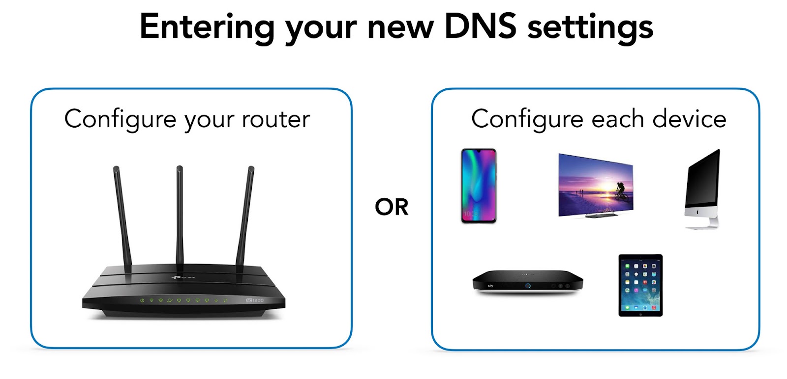 entering DNS settings