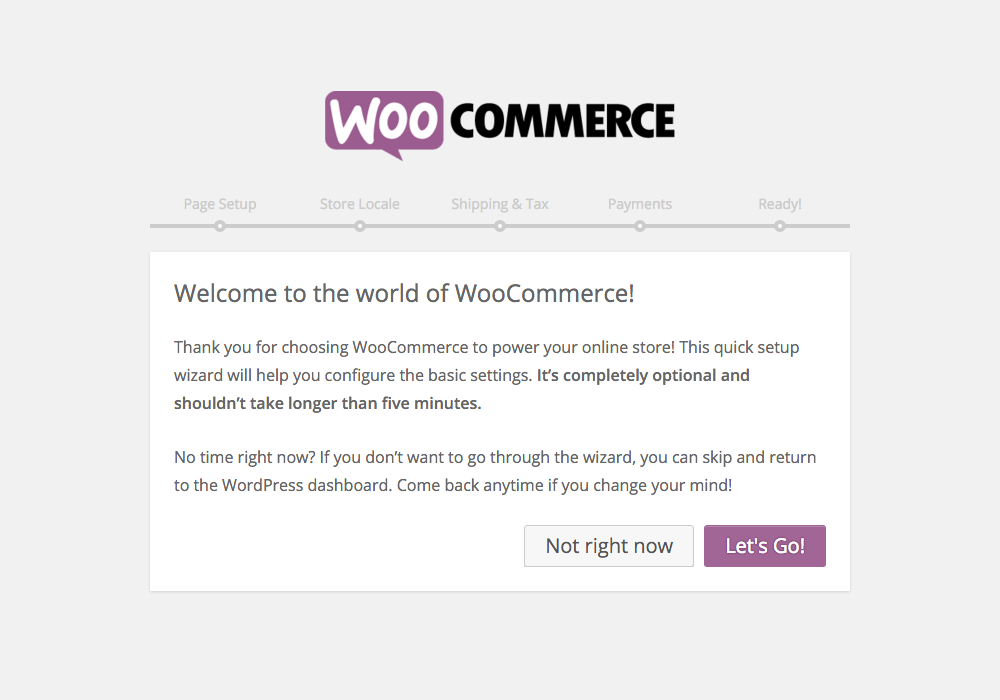 Início rápido do WooCommerce