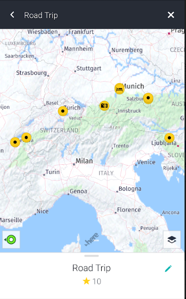 best Europe road trip travel planning maps app HERE