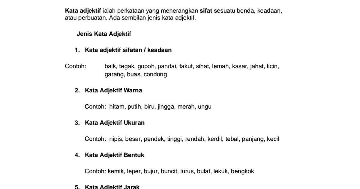 Kata Adjektif Pdf Google Drive