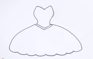 How To Draw A Dress for Kids