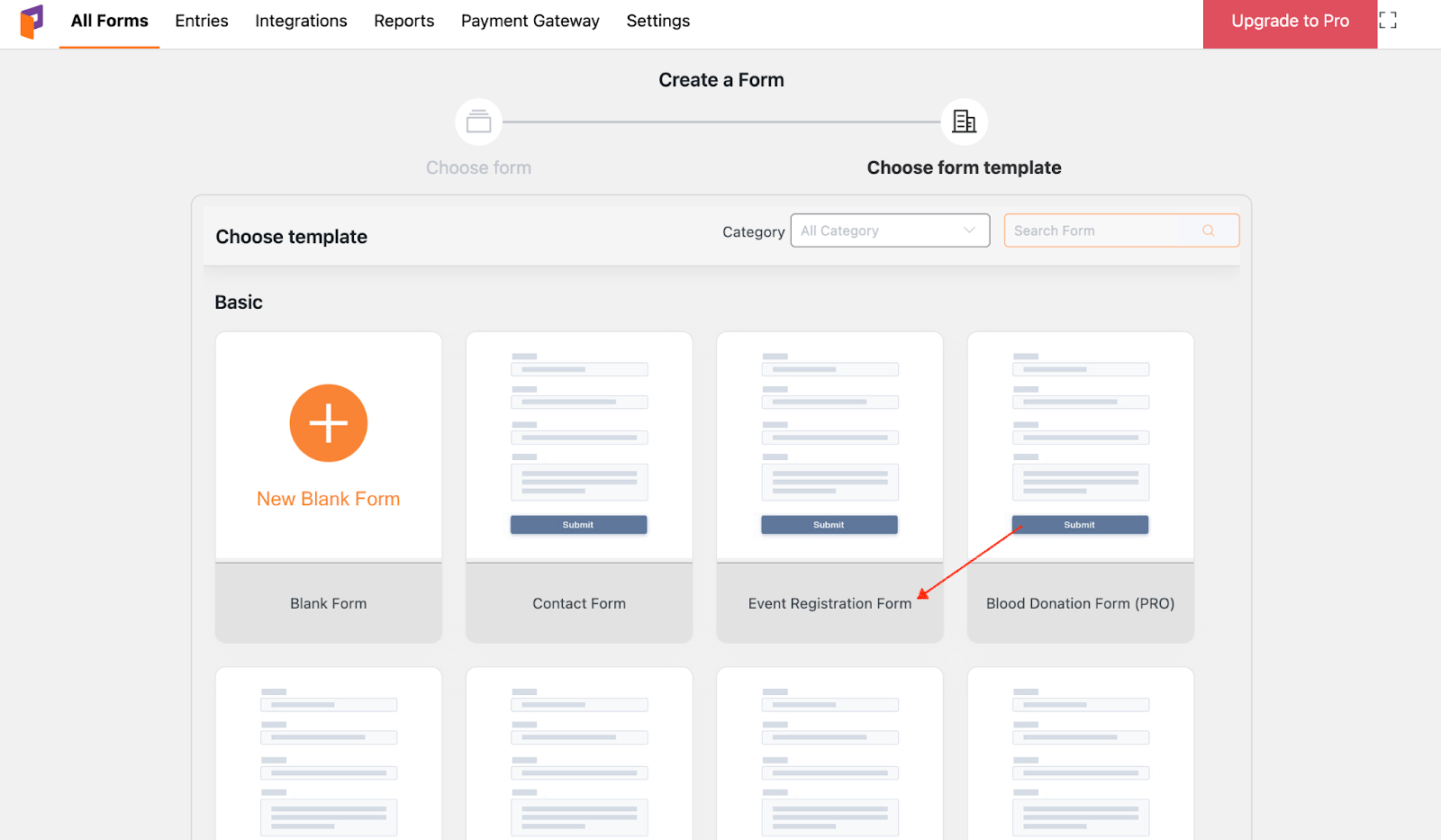 creating an event registration form in paymattic