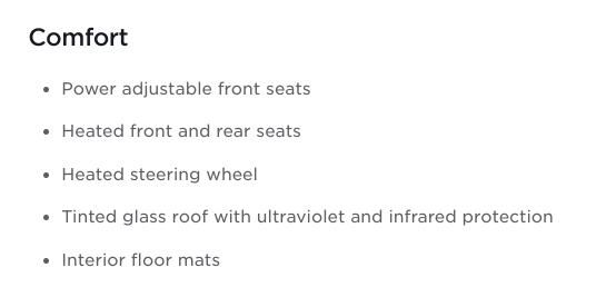 does the tesla model 3 come with floor mats
