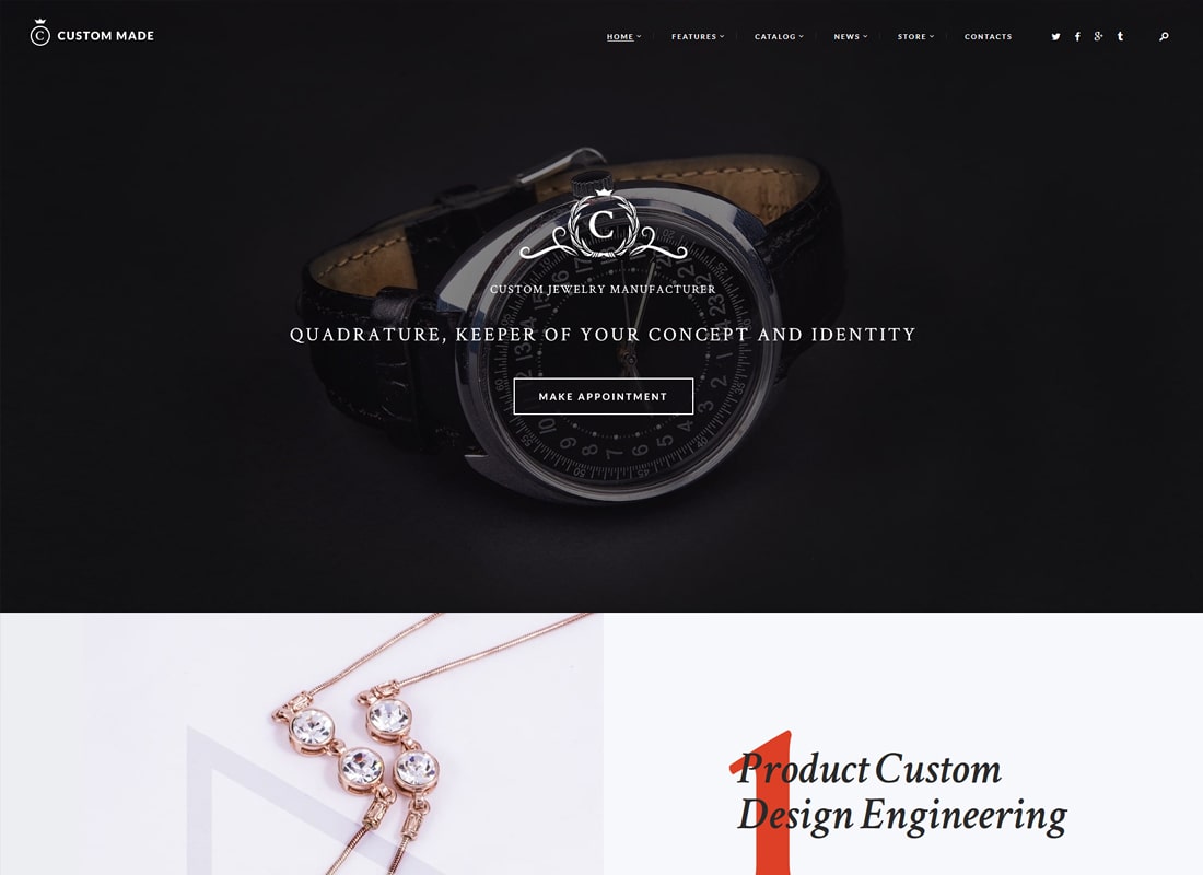 Hecho a medida |  Fabricante de joyas y tema de WordPress para tienda