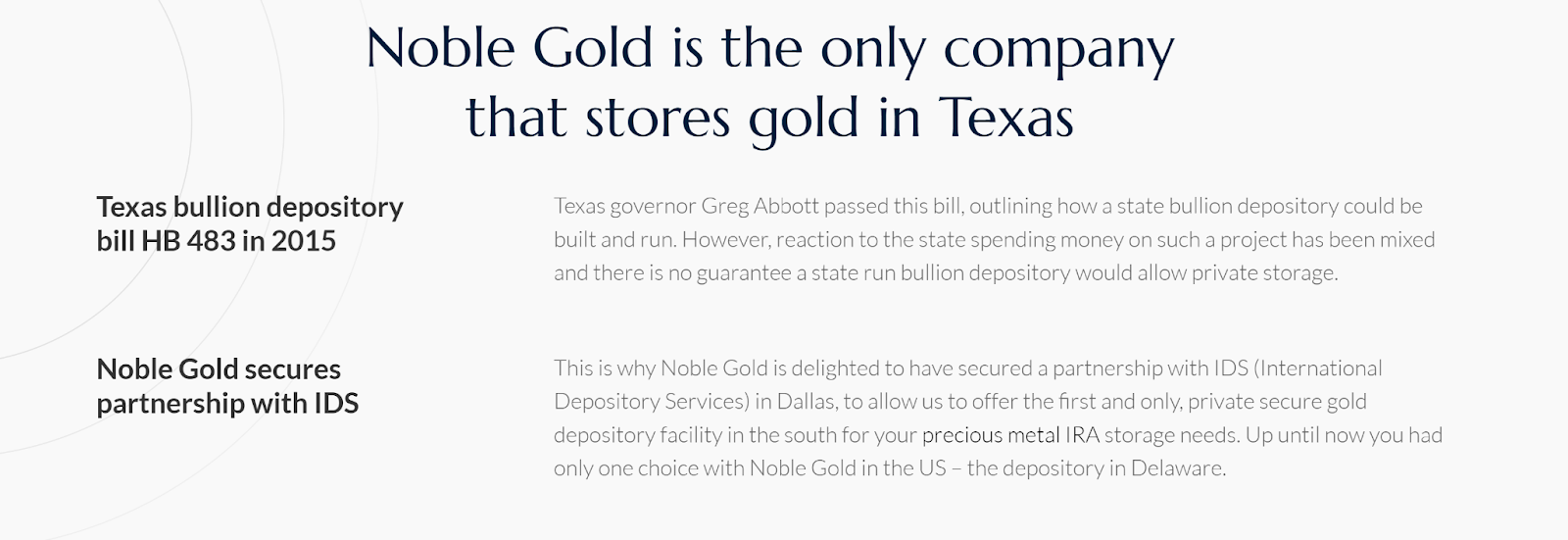 noble gold texas