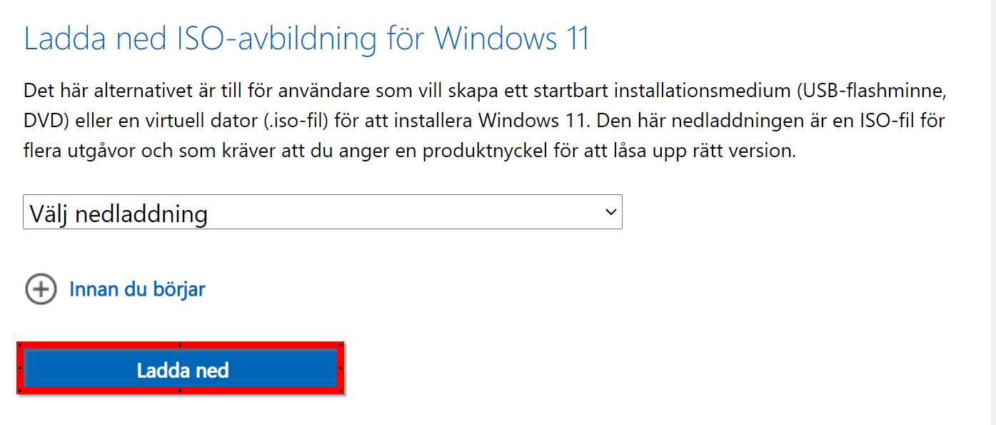 Ladda ner IOS avbildning för windows 11