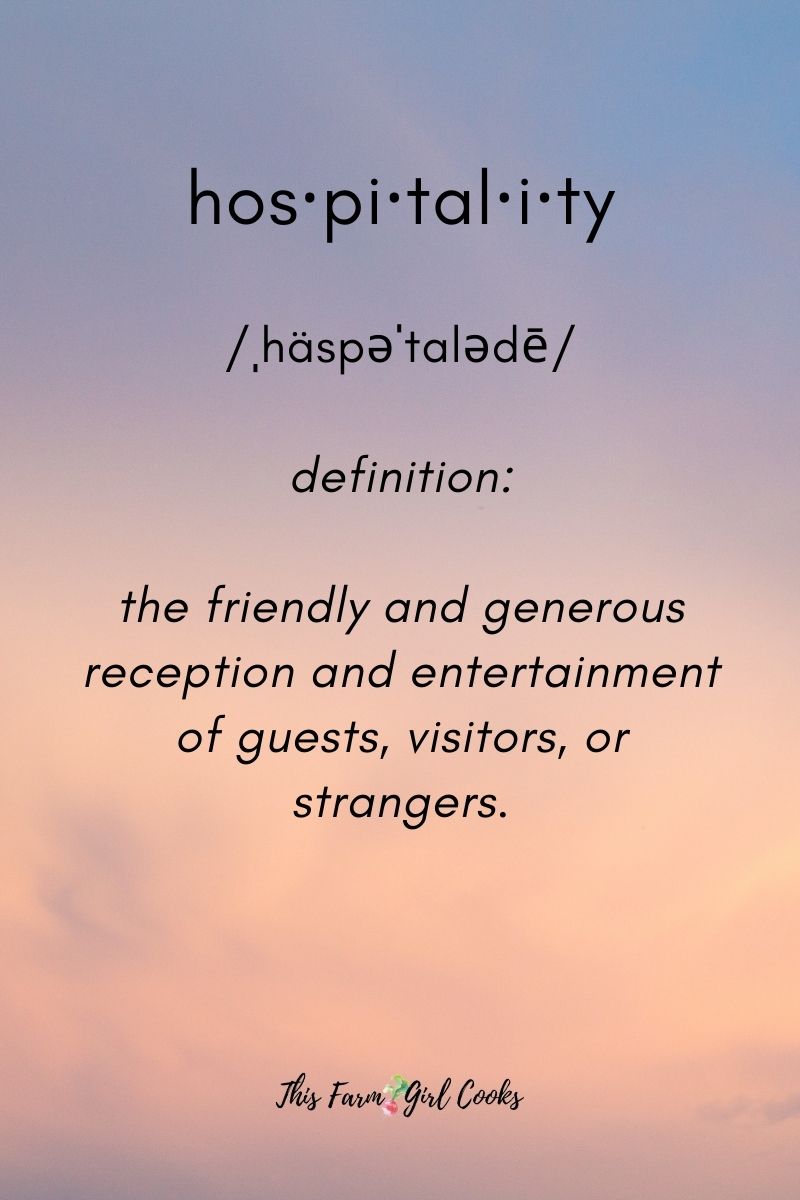 definition of hospitality 