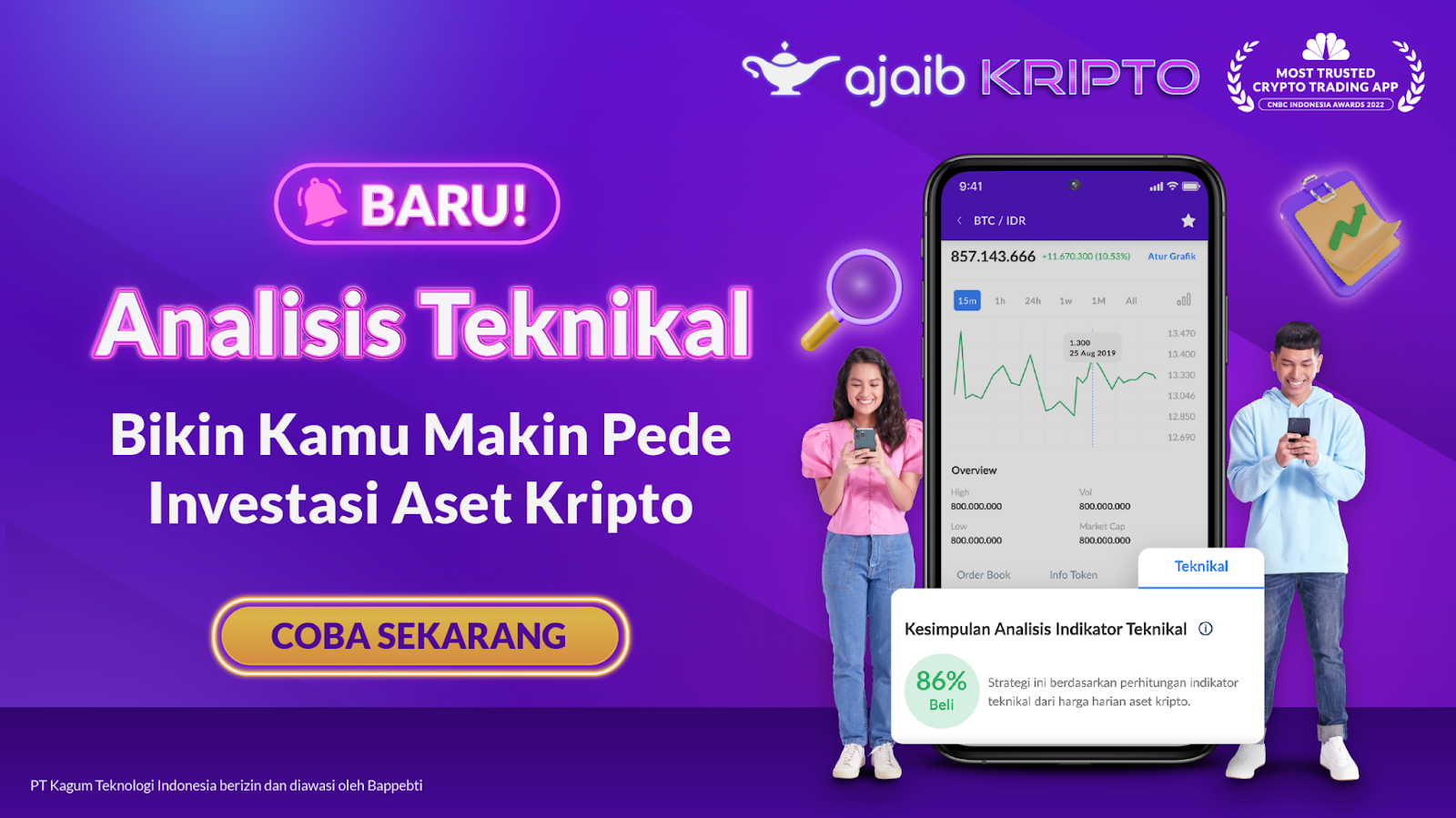 fitur analisis teknikal di ajaib kripto