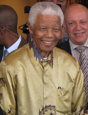 Nelson Mandela i Johannesburg,