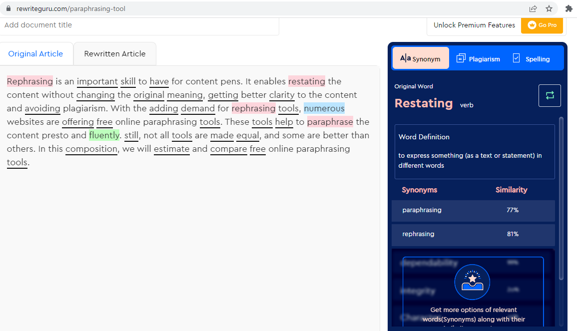 best paraphrasing tool online free quora