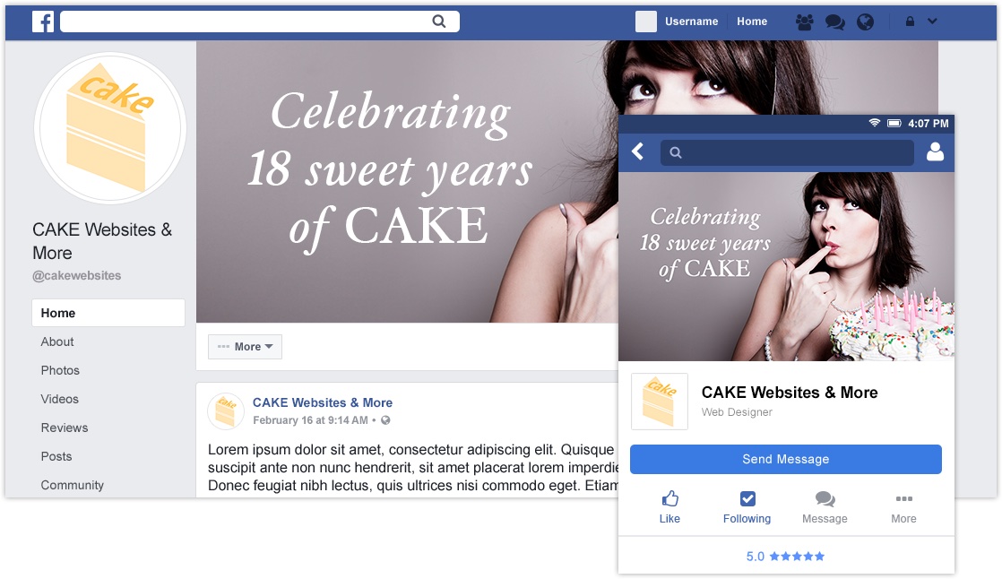 facebook page
