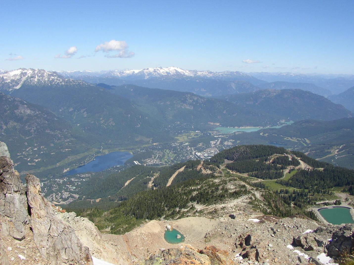 whistler overlook from mountain-top