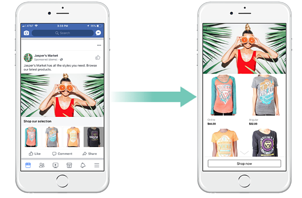 Facebook Collection Ads Example