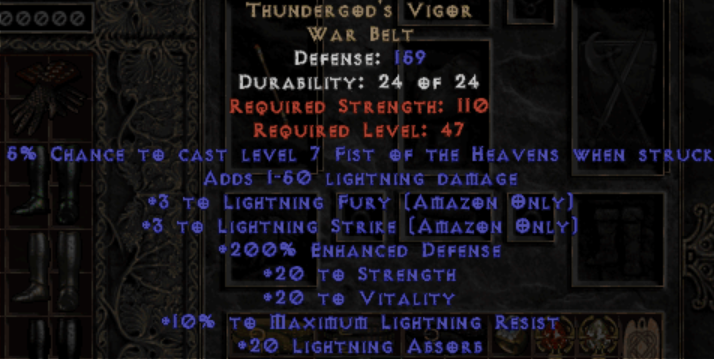 Thundergod's Vigor Diablo 2