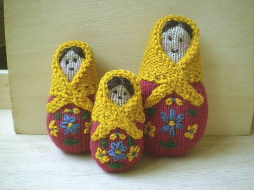 knit russian dolls