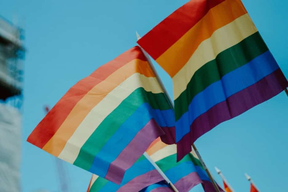 photo of rainbow flags