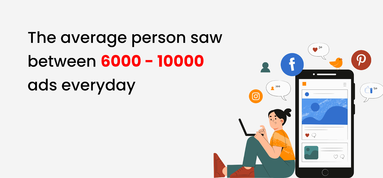 the average person saw between 6,000–10,000 advertisements daily.