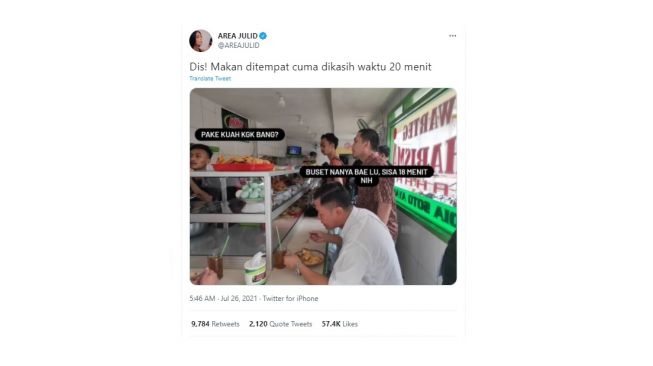 meme batas waktu makan di luar saat PPKM