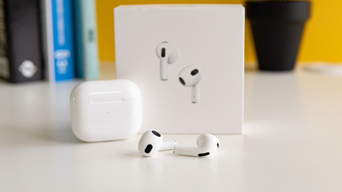 This image shows the Apple AirPods 3rd Generation with its box.