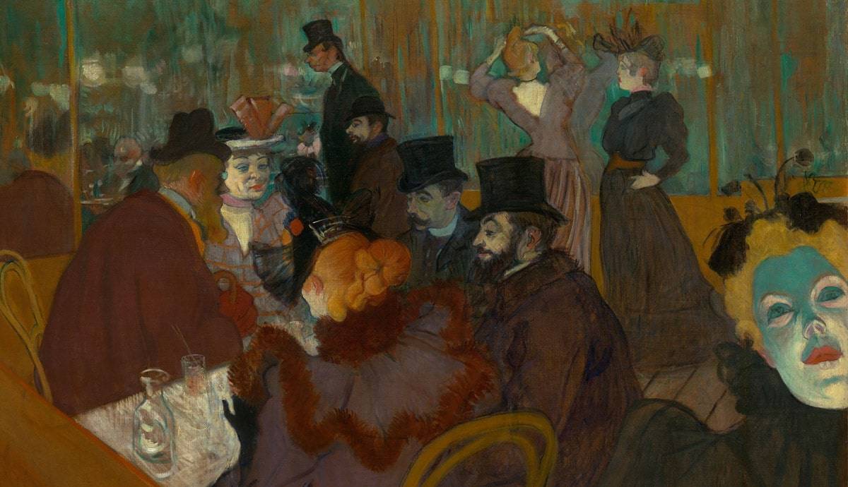 At the Moulin Rouge by Henri de Toulouse-Lautrec, 1892-95, courtesy Artic