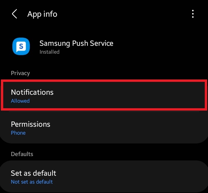 How to enabHow to enable Samsung push servicele Samsung push service