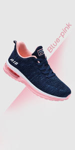 blue pink athletic shoes women
