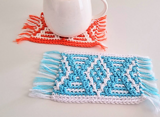 Mosaic Mug Rug - Free Crochet Pattern - MJ's off the Hook Designs