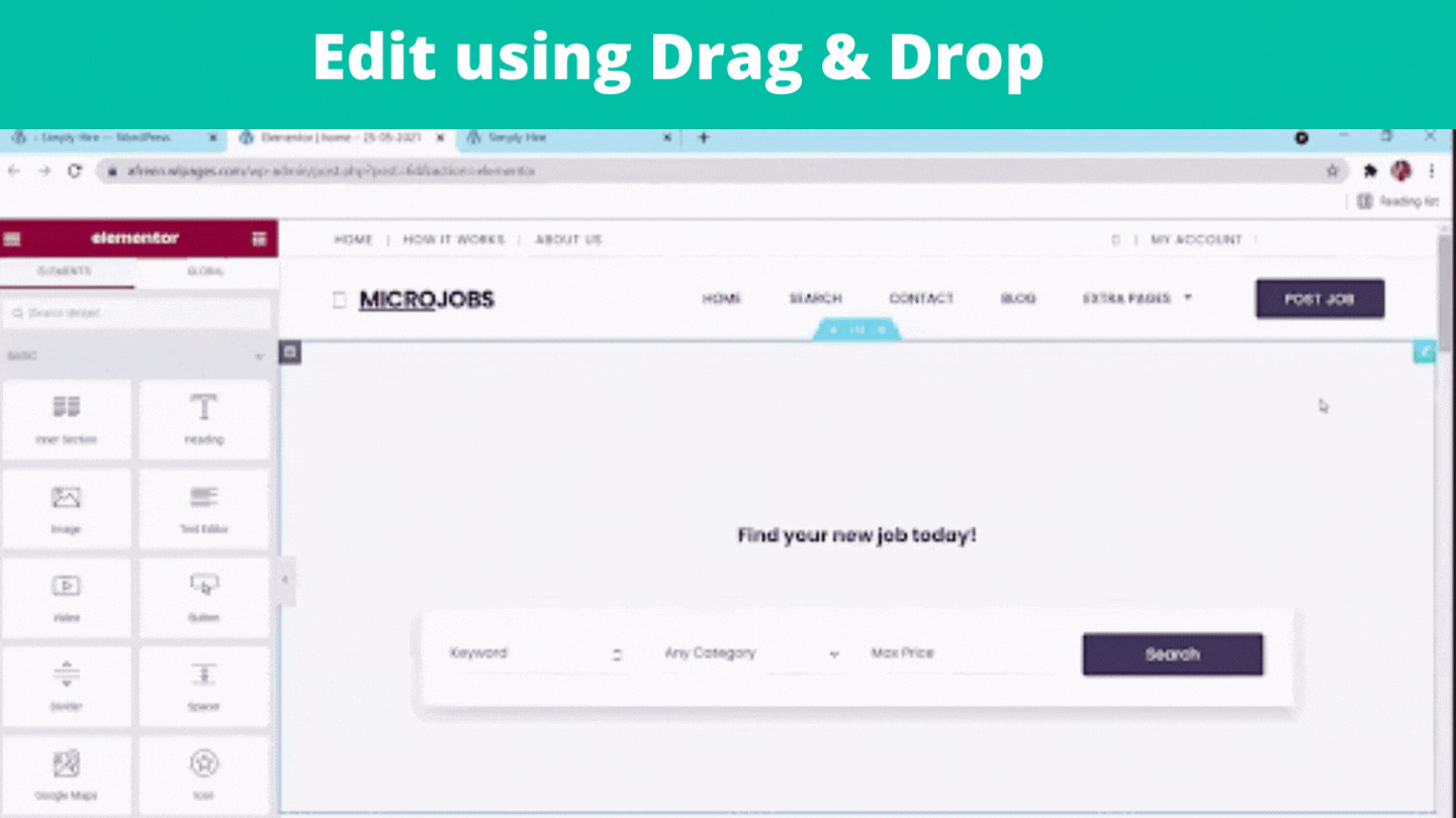 edit using drag and drop 