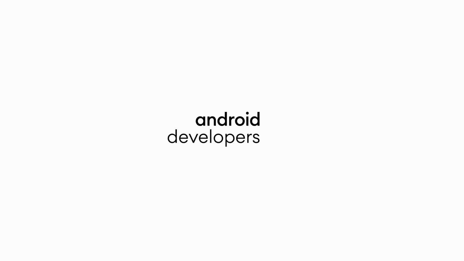새로운 로고를 보여주는 '최신 Android 개발' gif