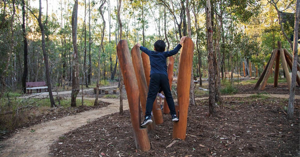 Nature-play playground at Warril Parkland