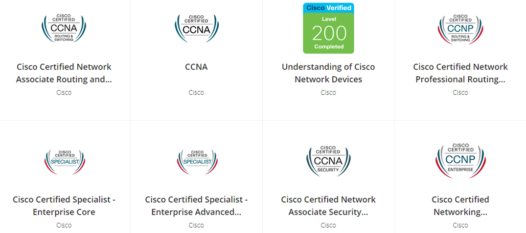 Hệ thống chứng chỉ của Cisco