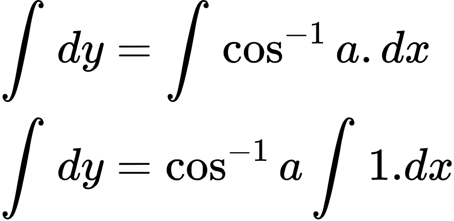 {"font":{"family":"Arial","size":10,"color":"#000000"},"type":"align*","code":"\\begin{align*}\n{\\int_{}^{}dy}&={\\int_{}^{}\\cos ^{-1}a.dx}\\\\\n{\\int_{}^{}dy}&={\\cos ^{-1}a\\int_{}^{}1.dx}\t\n\\end{align*}","id":"9-0-1-1-1-1-0","ts":1603711626520,"cs":"X9cx/g/sUiFBU03BWlVgwg==","size":{"width":156,"height":76}}