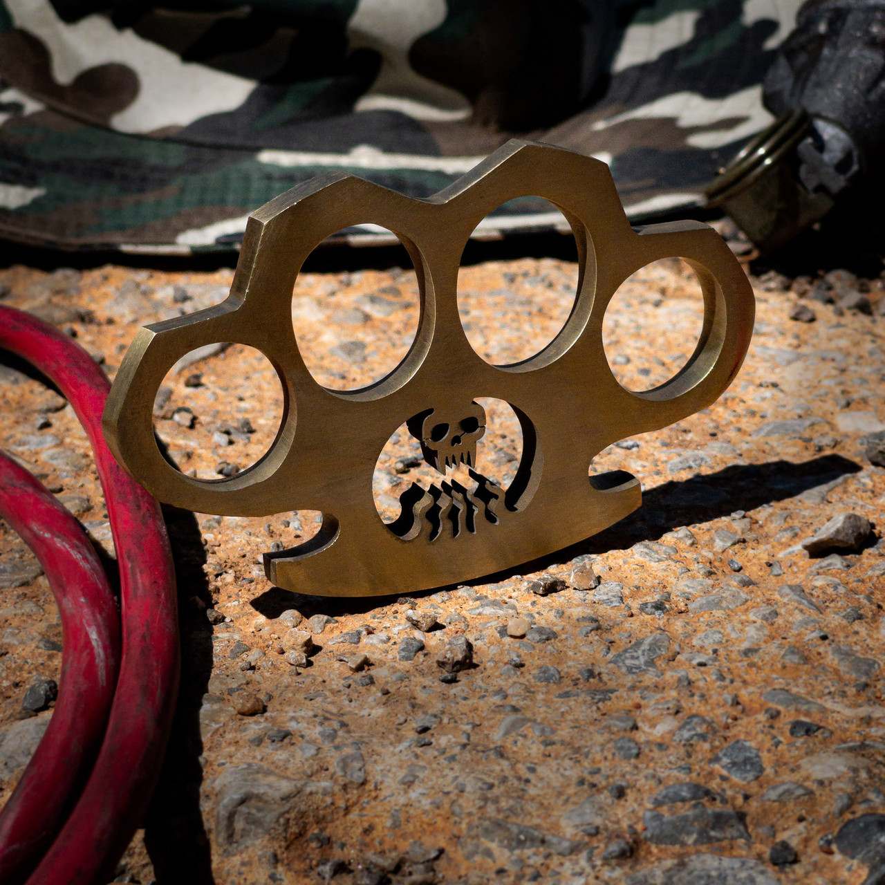 100% Pure Brass Knuckles Wire Cut Design Paperweight Accessory