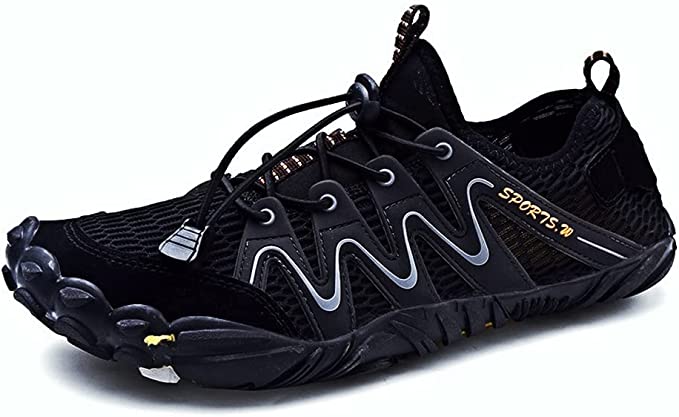 FJGHLBX Water Shoes for Men, Swimming, Aqua Sports, Beach, Fishing(Size:7.5,Color:Black)
