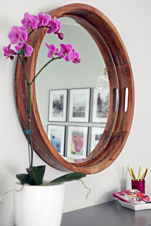 DIY Tray Turned Rounded Mirror