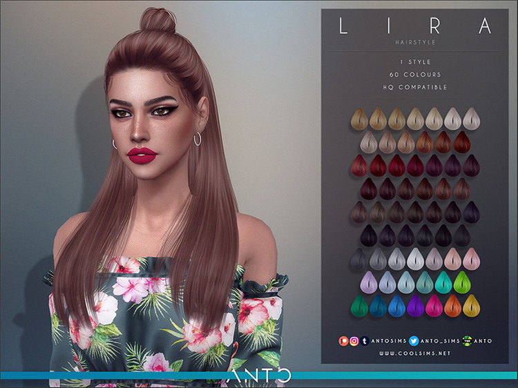 Lira Hairstyle for Sims 4
