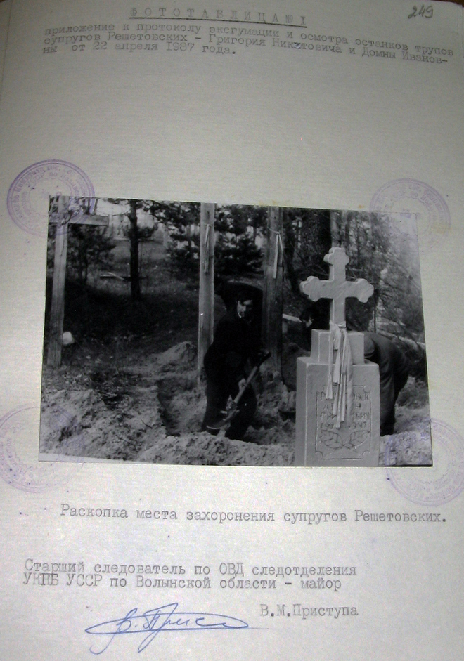 Розкоп могили Решетовських
