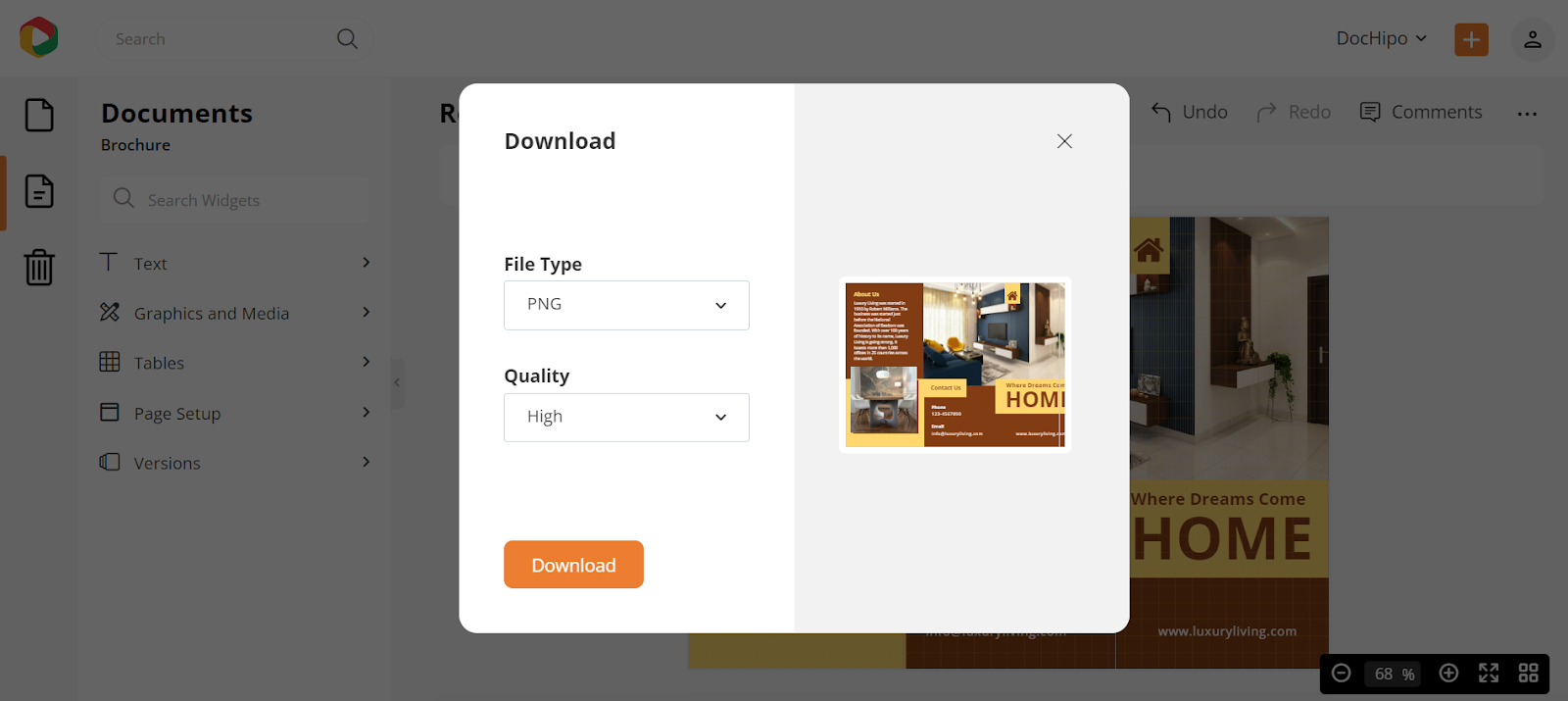download trifold brochure design