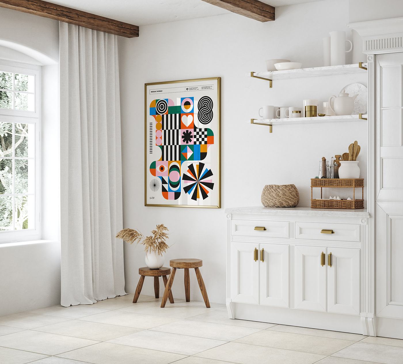 bauhaus Digital Art  home decor interior design  minimal minimalist modern poster print wall art
