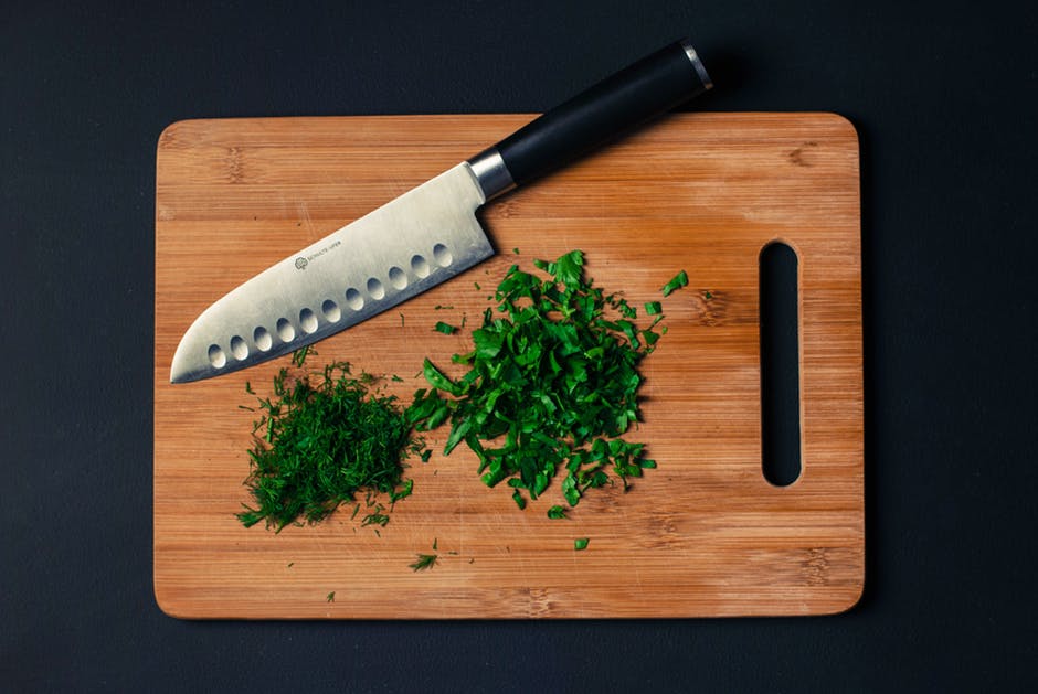 chopped, chopping board, cooking