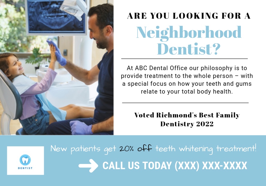 Dental postcard template 2