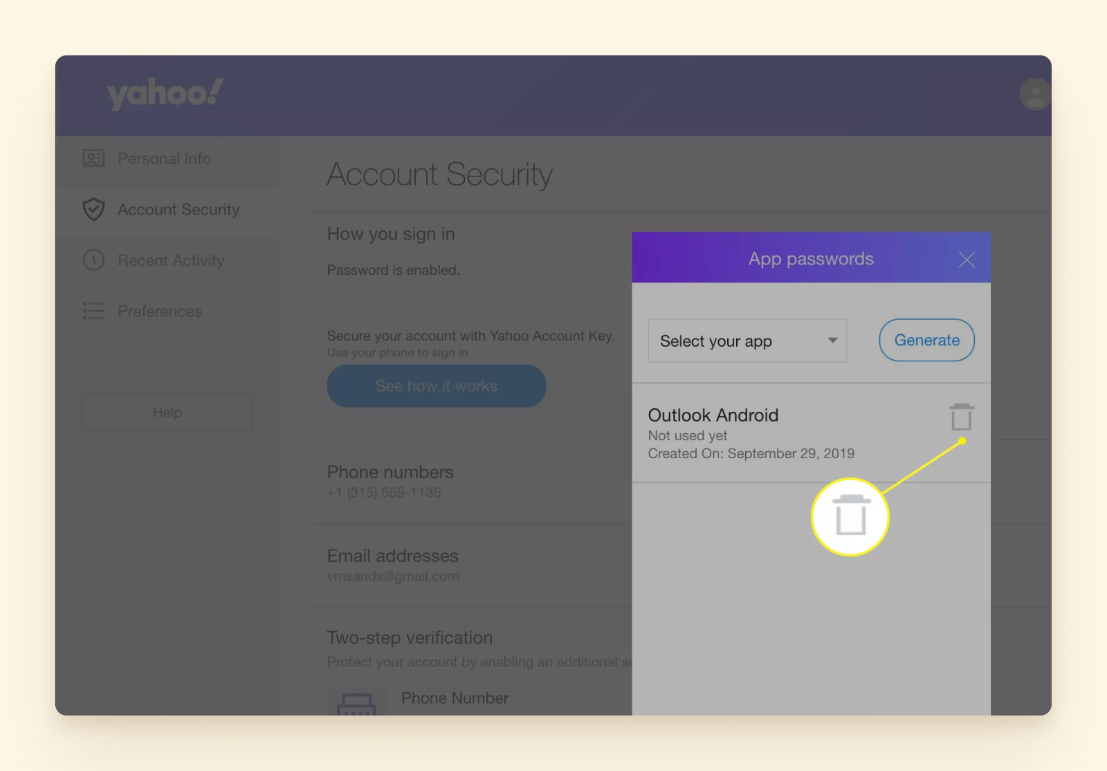 How to Generate a Yahoo Mail App Password from Your Account