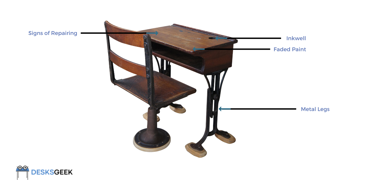 An image showing Things That Indicate an Antique School Desk