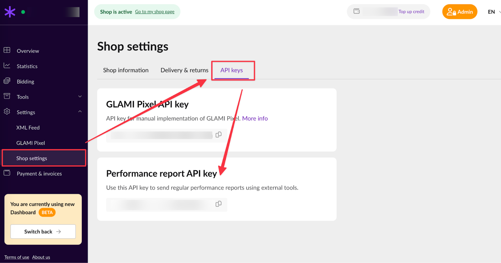 GLAMI Dashboard 