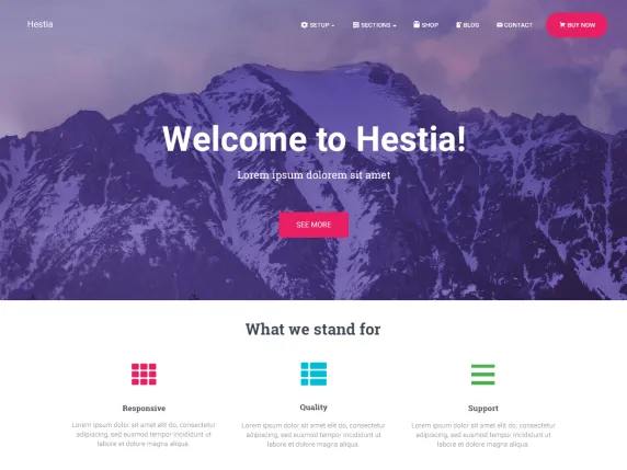 Tema WordPress Terbaik : Hestia